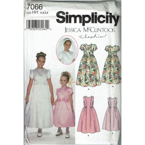 Simplicity Sewing Pattern 7066 Party Dress Girls Size 3-6 Jessica McClintock