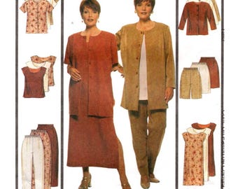 McCalls Sewing Pattern 9222 Jacket Dress Top Pants Shorts Size 18W-22W