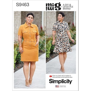 Simplicity Sewing Pattern 9463 Mini Dress Belt Mimi G Misses Size 16-24