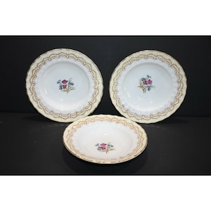 Royal Worcester Cromwell Rim Fruit Dessert Sauce Bowl Set of 3