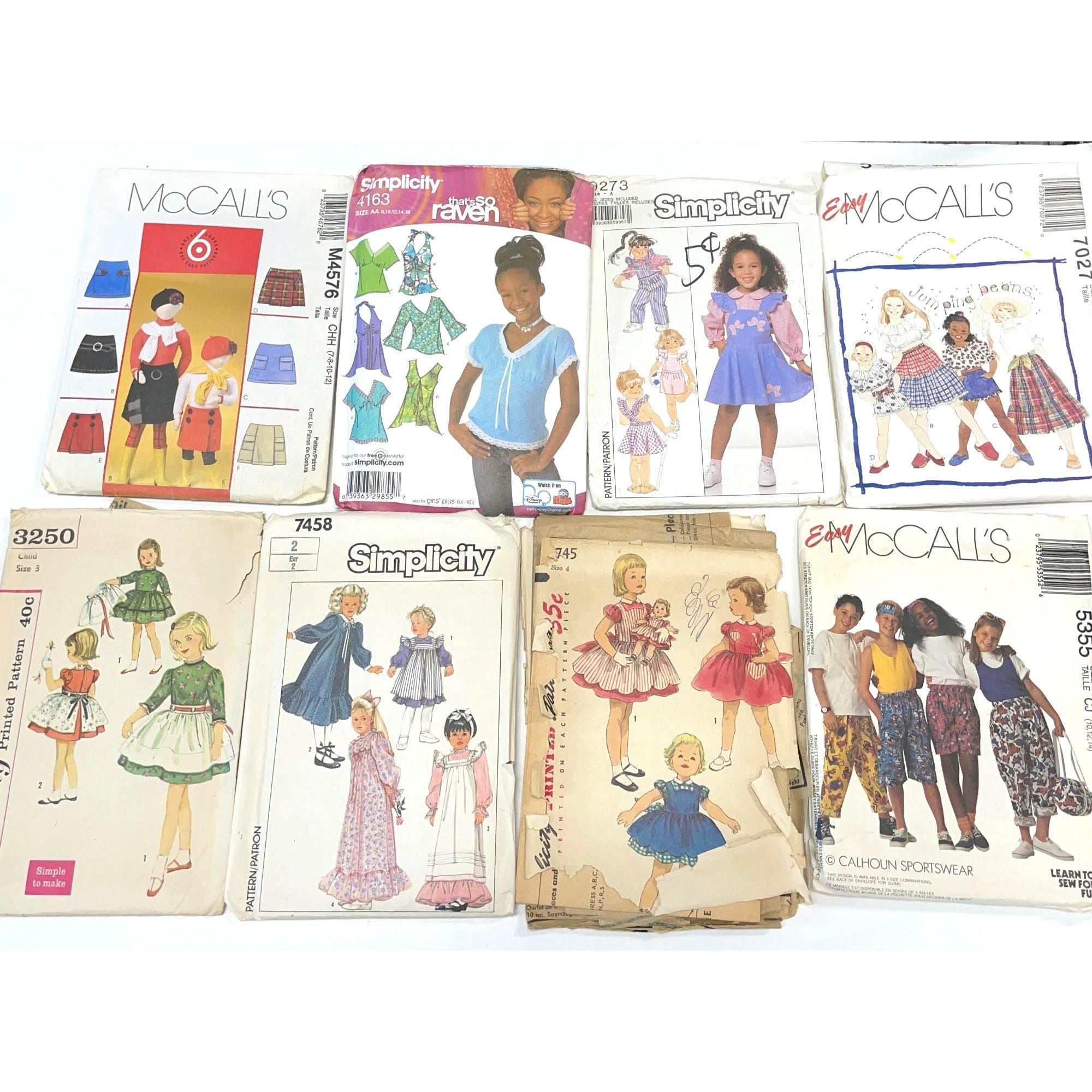 Vintage Sewing Patterns Bundle CUT LOT OF 8 Children's and Toddler Vintage Sewing Patterns Bundle CUT LOT OF 8 Children's and Toddler