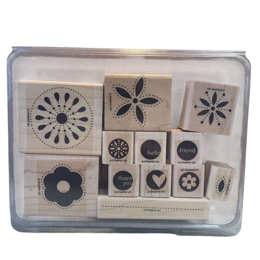 Stampin' Up! in the Spotlight Wood Mounted Rubber Stamp Set 12-piece ...