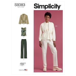 Simplicity Sewing Pattern 9383 11227 Jacket Knit Top Pants Misses Size 6-14