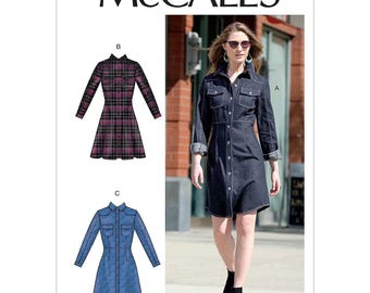 McCall's Sewing Pattern 10306 M7996 Misses Dress Size 14-22