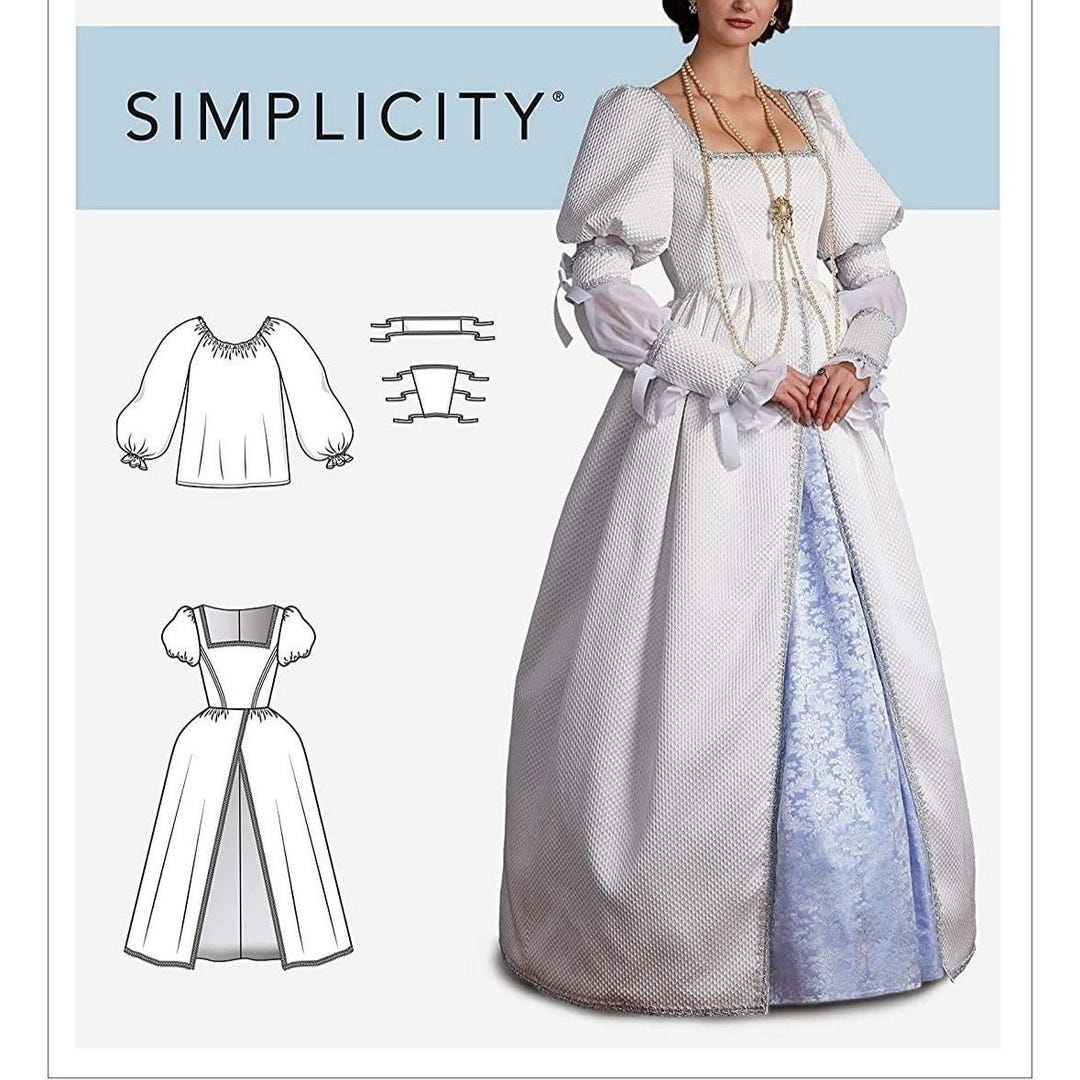Simplicity Sewing Pattern 9090 10547 Renaissance Historical Costume ...