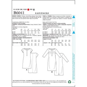 Butterick See and Sew Sewing Pattern 6041 Dress Misses Size XS-XXL - Etsy
