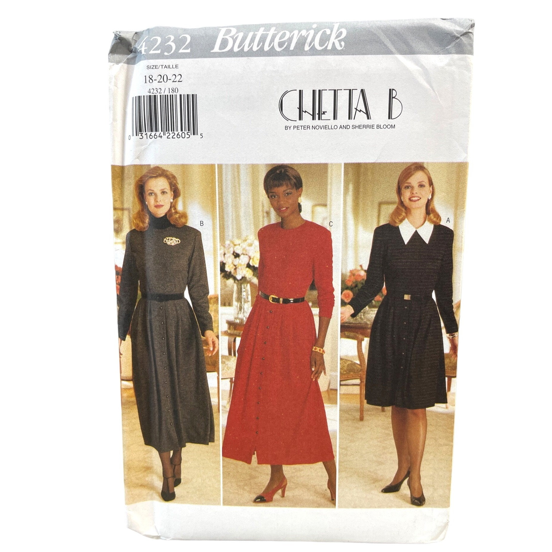 Butterick Sewing Pattern 4232 CHETTA B Dress Misses Petite Size 18-22 ...