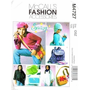 McCall&#39;s Sewing Pattern 4727 Sassy Girl Accessories