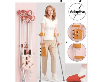 Simplicity S9724 Adaptive Crutch Pads Hand Grips Accessories & Covers Sewing Pattern