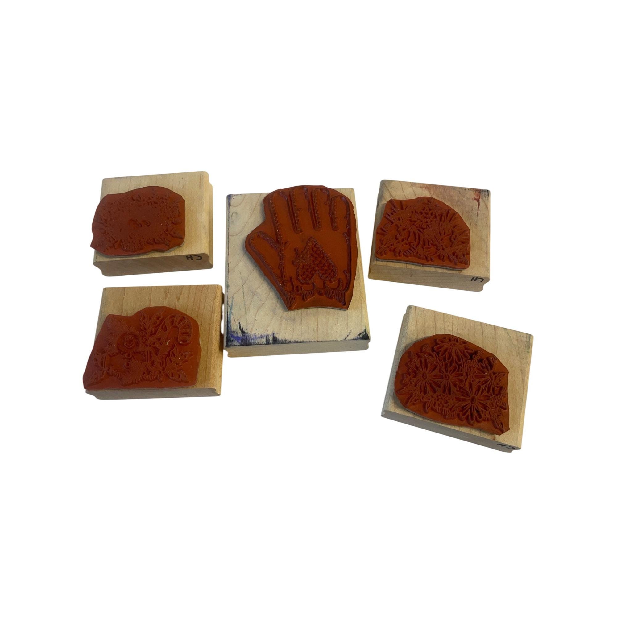 Stampin up RETIRED Stamp Set Rubber Wood Mount Gifted Glove Gardening ...