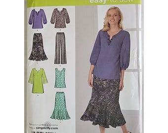 Simplicity 2737 Misses Plus Size Pants Skirt Tunic Top Pattern 10-18  FF