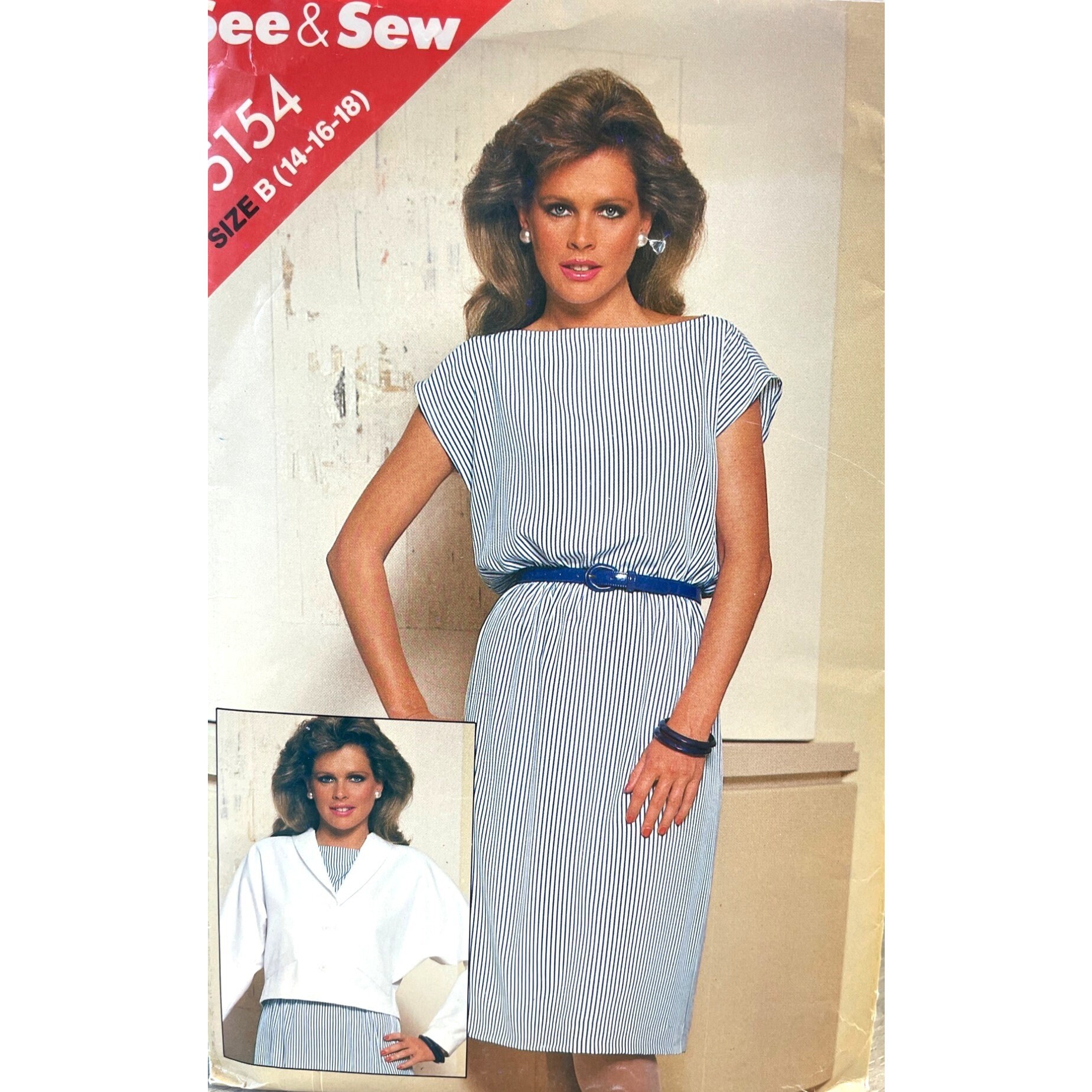 Butterick See and Sew Sewing Pattern 5154 Dress Jacker Misses Size 14 ...