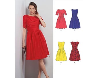 New Look Sewing Pattern 6391 Dresses Sleeves Sleeveless Misses Sizes 8-18