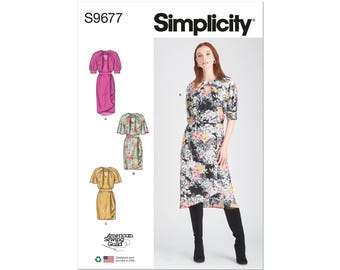 Simplicity Sewing Pattern S9677 Womens Dress Keyhole Size 6-14
