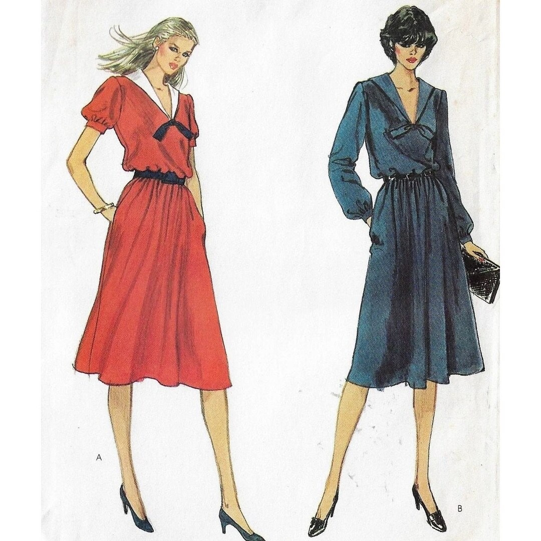 Vogue Sewing Pattern 7903 Blouson Dress Size 8 Vintage Etsy Vogue Sewing Pattern 7903 Blouson Dress Size 8 Vintage Etsy