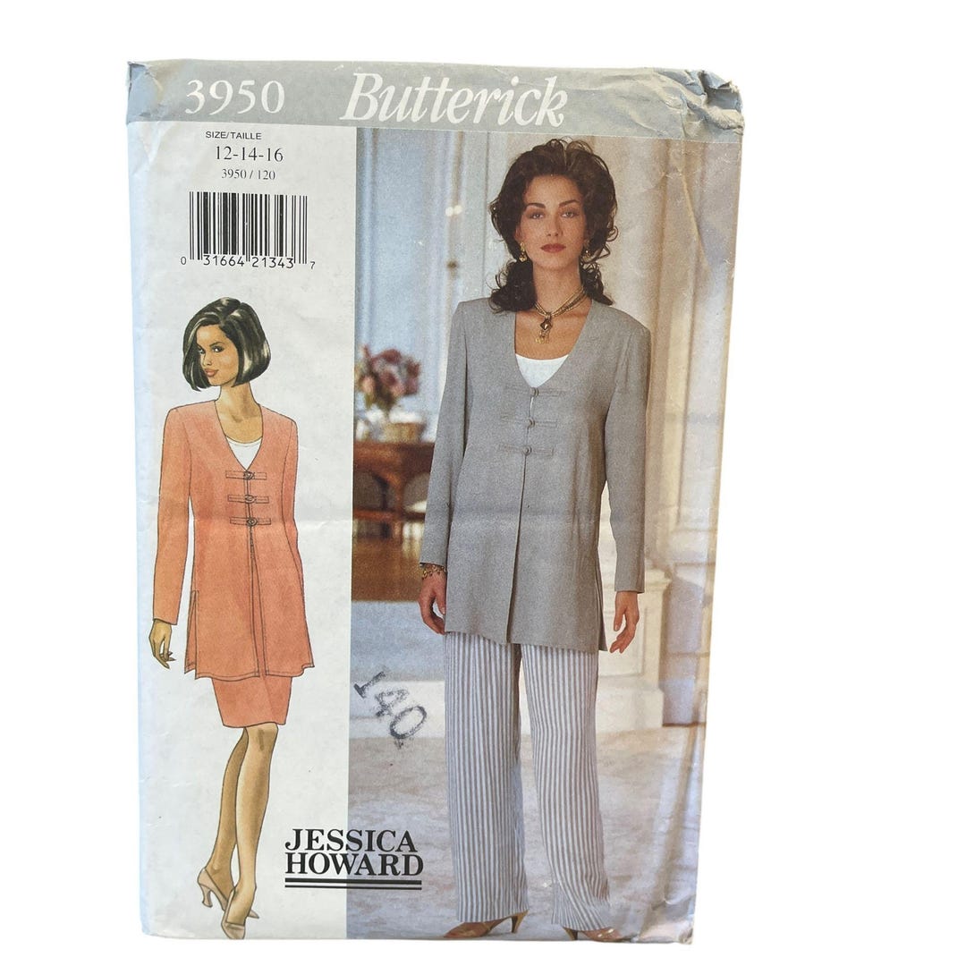 Butterick Sewing Pattern 3950 Skirt Pants Tunic Top Misses Size 12-16 ...