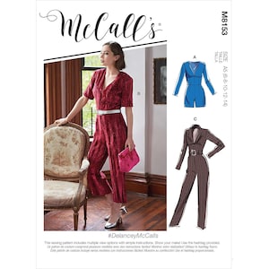 McCalls Sewing Pattern M8153 Misses Romper & Jumpsuits Size 16-24