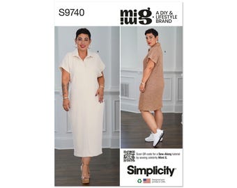 Simplicity Sewing Pattern S9740 / R11773 MIMI G Dress Knit Misses Size 12-20