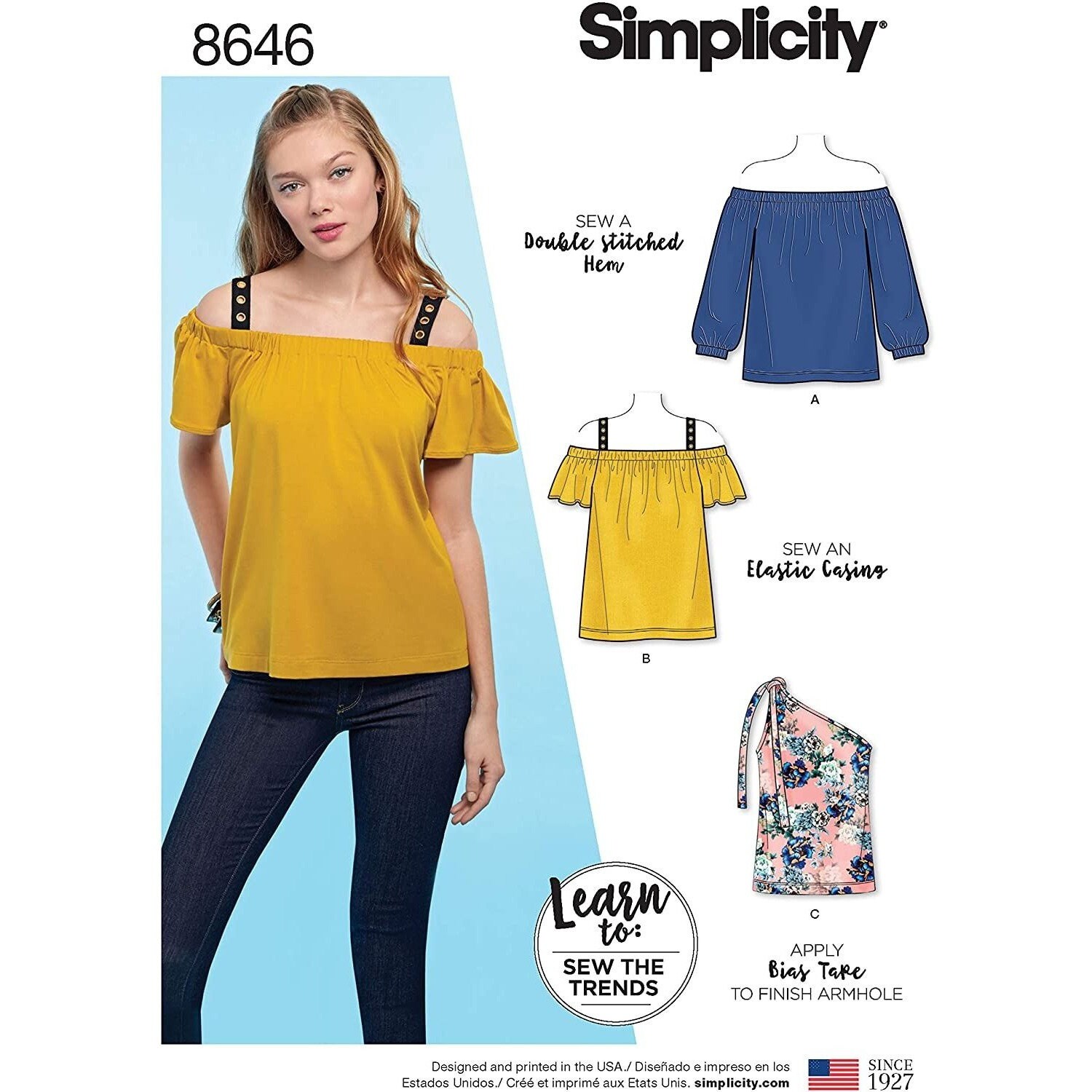 Simplicity Sewing Pattern 8646 Tops Knit Misses Size XXS-XXL