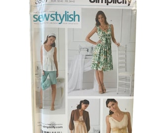 Simplicity 3867 Misses Dress Top Shorts Jacket Bag Sizes 6-14 UNCUT FF