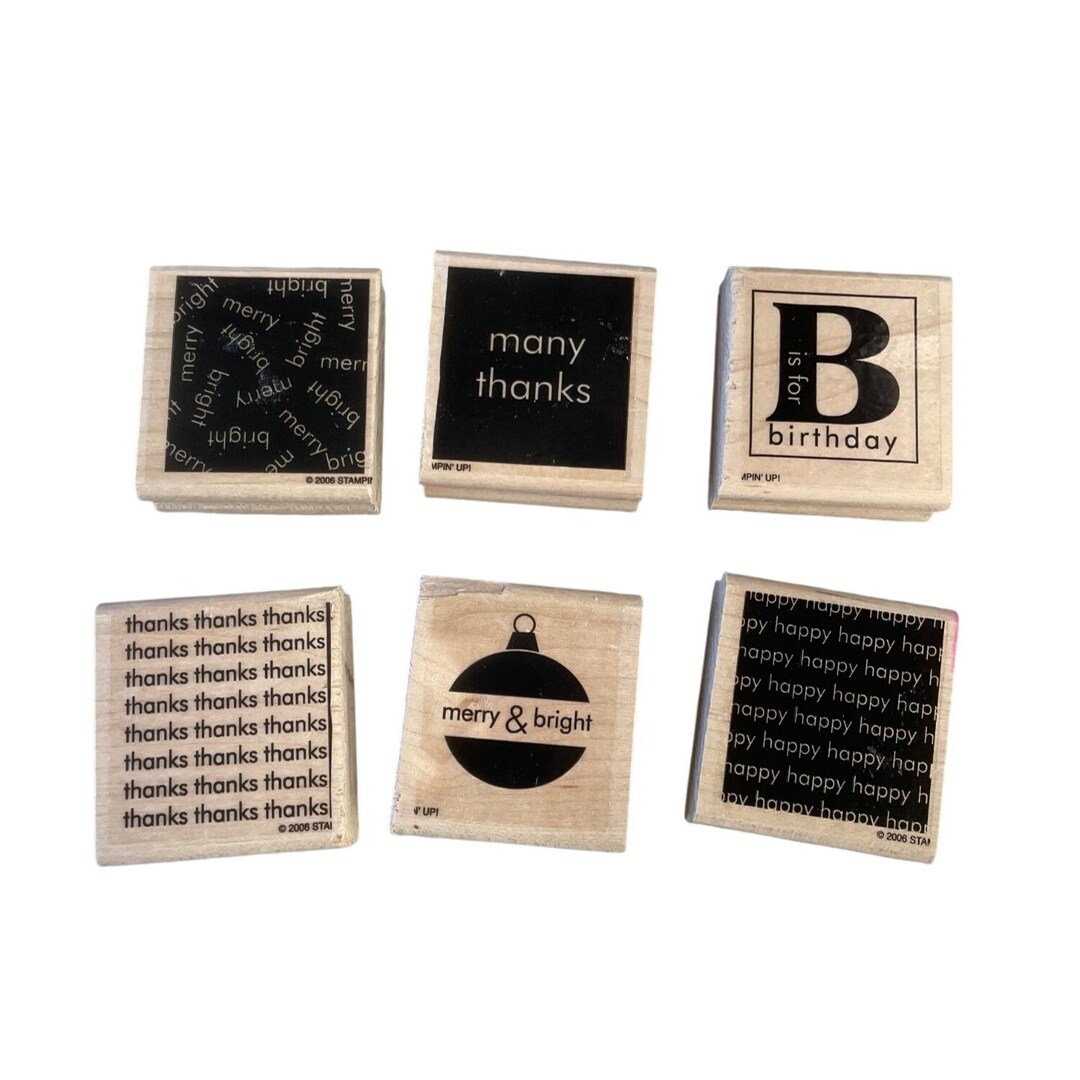 Stampin up RETIRED Stamp Set Rubber Wood Mount Quick Cards - Etsy