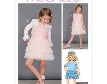 McCall's Sewing Pattern 7828 Girl's Dress and Bolero Jacket Size 2-5