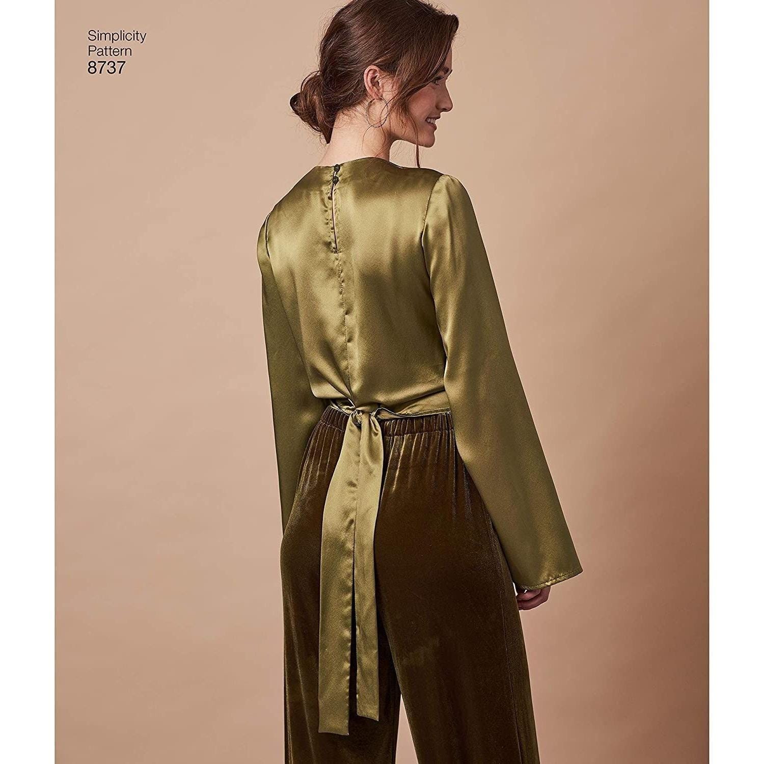Simplicity 8737 ブラウス 裁縫パターン レディース サイズ6-14