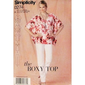 Simplicity Sewing Pattern 0274 1667 Boxy Top Shirt Pants Misses Size XXS-XXL