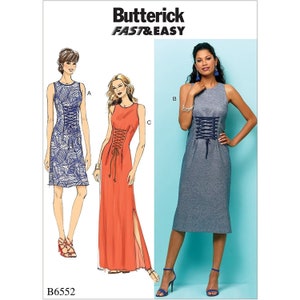 Butterick Sewing Pattern 6552 Misses Dress Lace Front Size 6-14