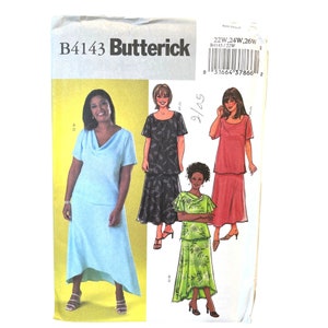 Butterick Sewing Pattern 4143 Top Skirt Misses Petite Plus Size 22W-26W