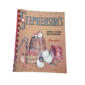 Stephensons Apple Farm Restaurant 1967 Cookbook Spiral