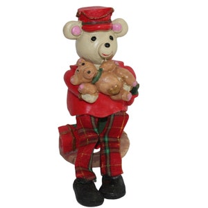 Holiday Collection Christmas Mouse Bear Figurine Vintage