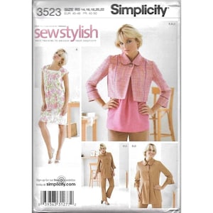 Simplicity Sewing Pattern 3523 Jacket Pants Top Misses Size 14-22
