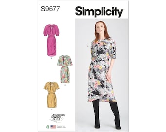 Simplicity Sewing Pattern S9677 Womens Dress Keyhole Size 16-24