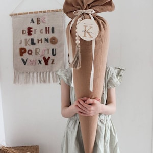 School cone / muslin / school child / fabric school cone /