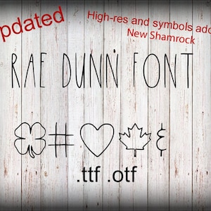 Rae Dunn Inspired Font - Etsy