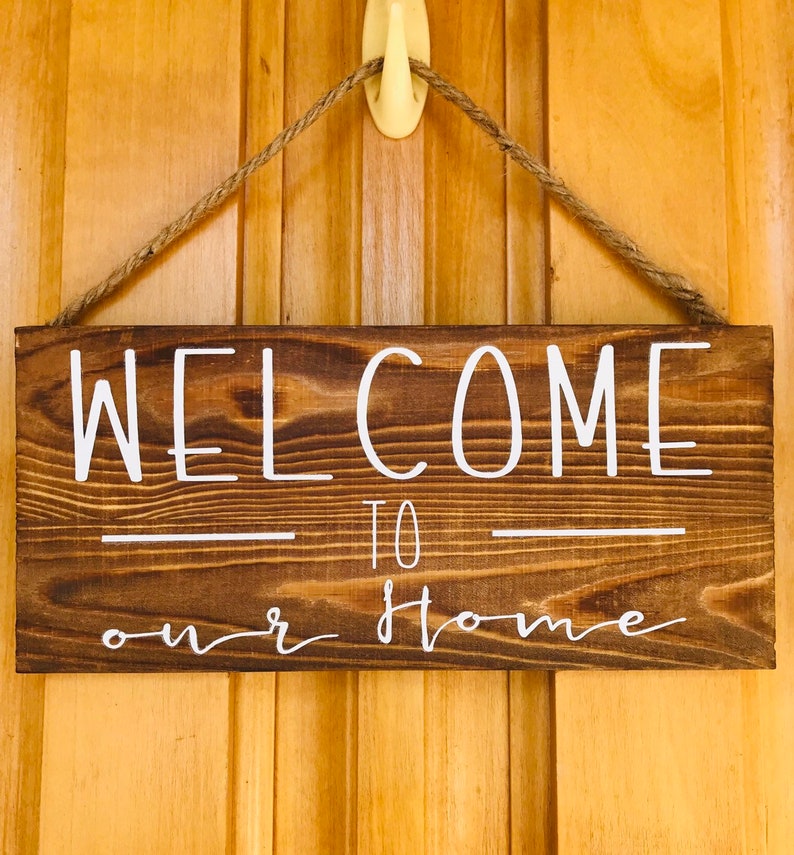 Welcome Wooden Sign