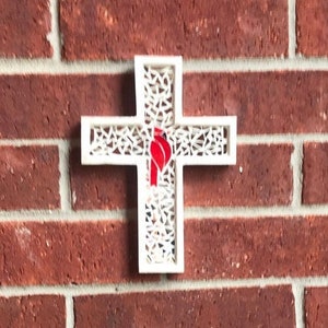 Cruz de mosaico cardenal o arrendajo azul imagen 3
