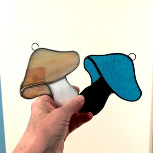 Mushroom Stained Glass Ornament