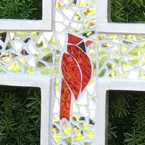 Cruz de mosaico cardenal o arrendajo azul imagen 2