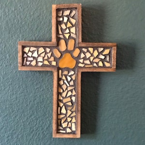Paw Print Cross