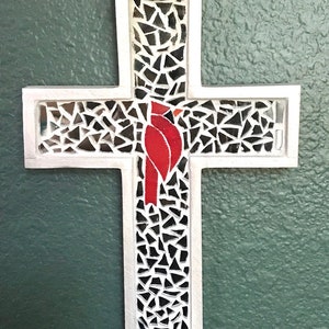 Cruz de mosaico cardenal o arrendajo azul imagen 5