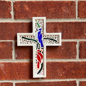 Cruz de mosaico cardenal o arrendajo azul imagen 7