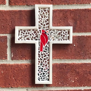 Cardinal Or Blue Jay Mosaic Cross