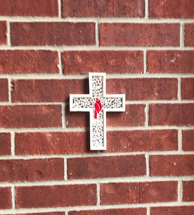 Cruz de mosaico cardenal o arrendajo azul imagen 3