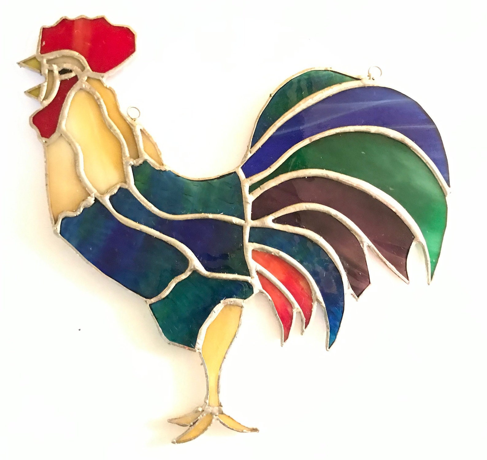 Stained Glass Rooster Etsy
