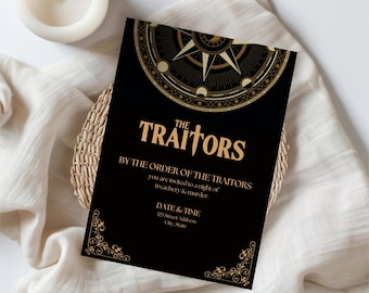 Traitors Party Invitation, Murder Mystery Party, Traitors Dinner Party, Traitors Game Invite Digital Download
