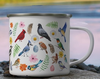 Vogel-Liebhaber-Camping-Becher | Cottagecore Natur Geschenk