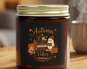 Autumn Vibes Candle | Fall Jar Candle with Lid