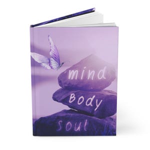 Mindfulness Hardcover Journal, Mental Health Diary Notebook, Wellness Planner, Self-Care Gift, Gratitude Journal, Therapy Logbook